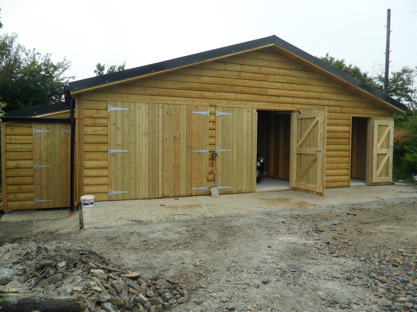 Timber frame garage, Tintagel, Cornwall